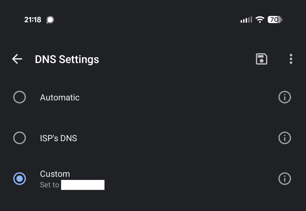 dns settings