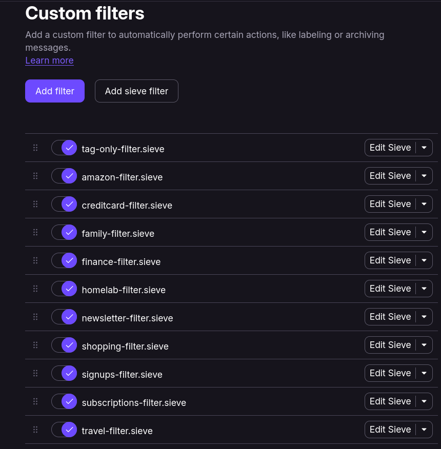 all filters